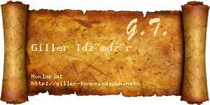 Giller Tömör névjegykártya